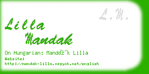 lilla mandak business card